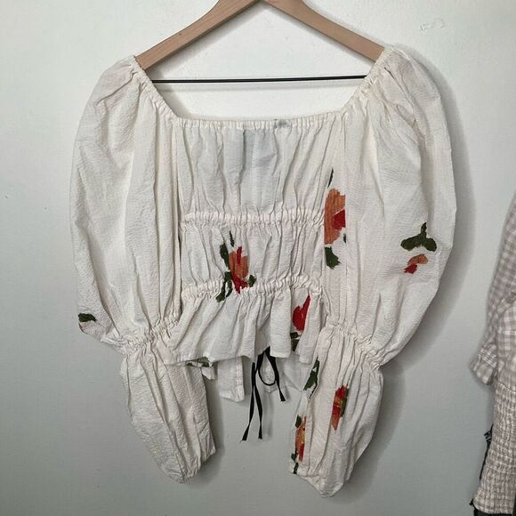 Naya Rae Front Tie Floral Blouse - Picture 3 of 6